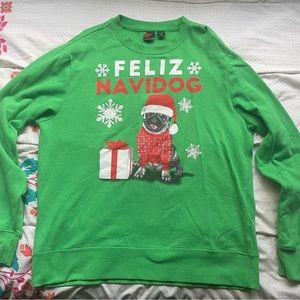 Green “Navidog” Christmas Sweater